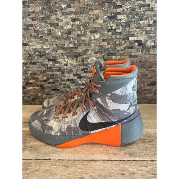 Nike Hyperdunk 2015 Tumbled “Camo”Grey Metallic Silver US Size 6Y 759974 002 - Picture 3 of 9